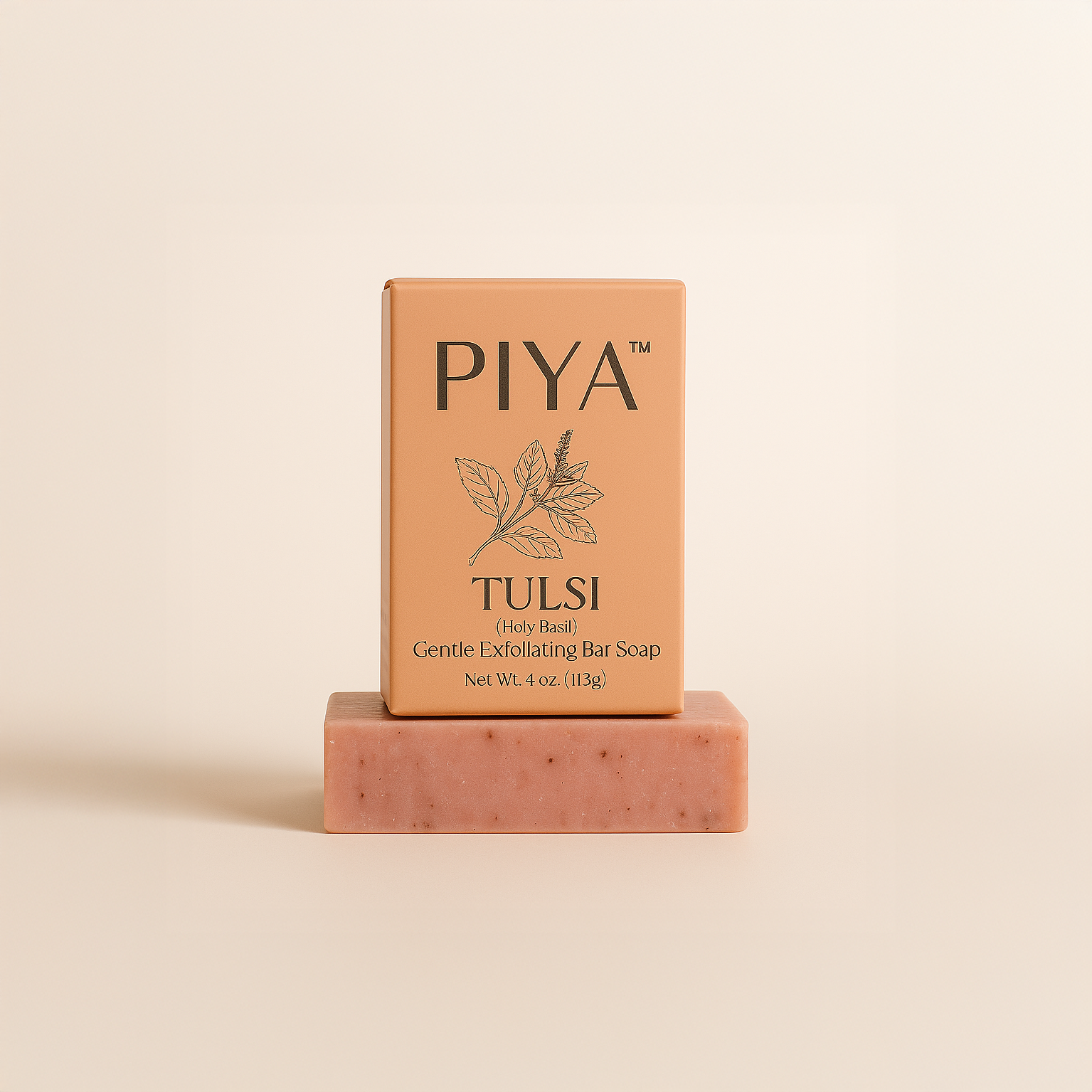 Tulsi Bar Soap by Piya Beauty Calming Skin Cleanser Daily - Rosetta Creative Boutique
